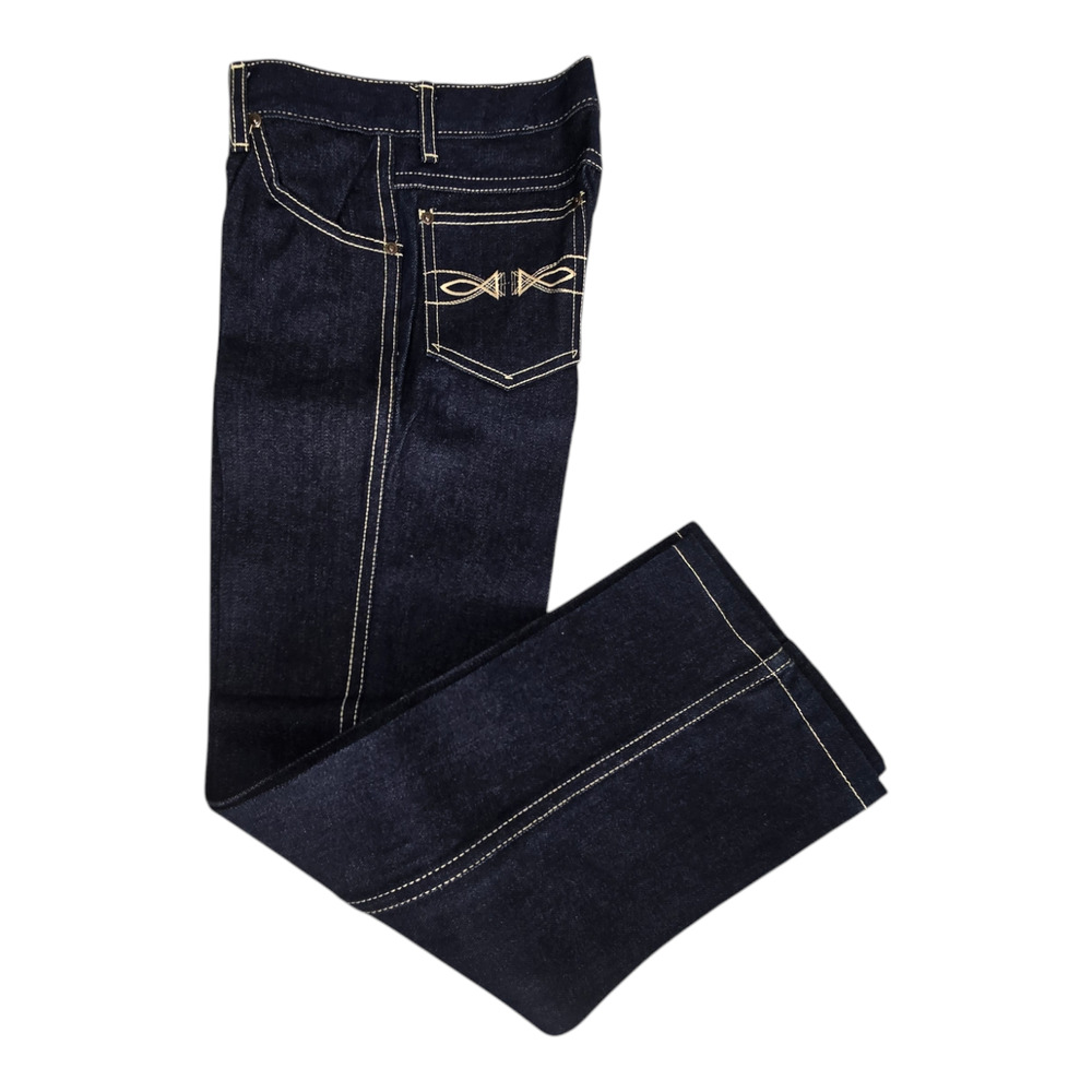 Mini-Club Girl's designer Jeans 6X Regular Blue w/Geographics 100% Cotton